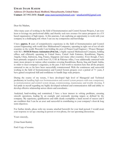 Cover Letter | DOCX