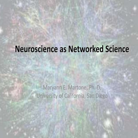 Neuroscience as networked science