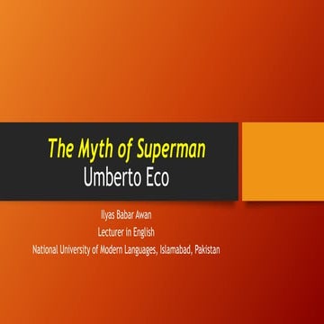 The Myth of Superman 