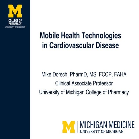 Mobile Health Technologies in Cardiovascular Disease