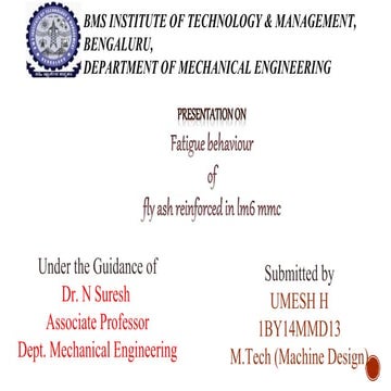 Fatigue test comparison b/w LM6 Al and MMC of LM6 Al