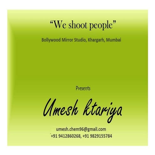 Portfolio - Umesh Katariya  Bollywood Actor