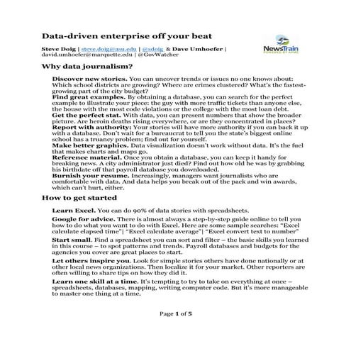 Umhoefer: Data-driven enterprise - handout