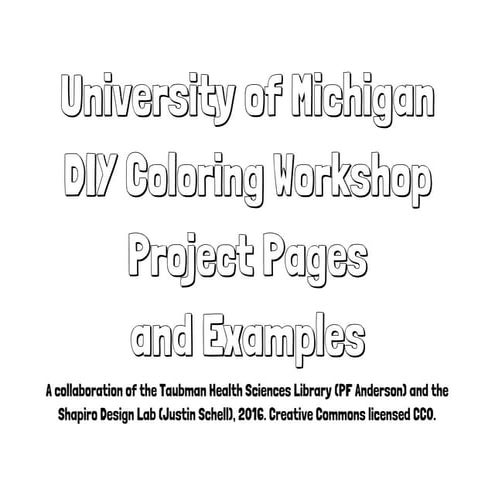 University of Michigan DIY Coloring Project Book