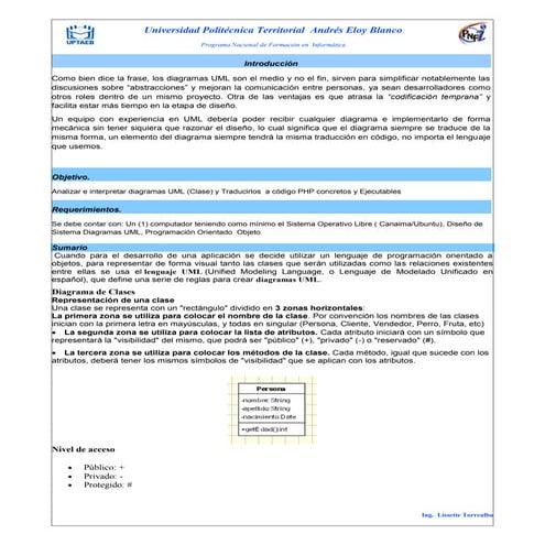 UML traducción código PHP