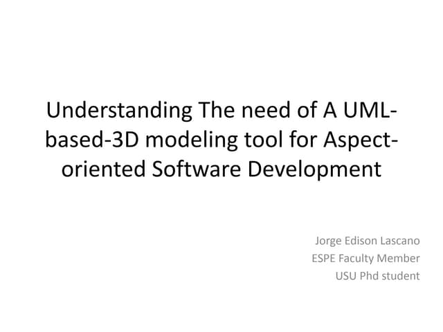 UML for Aspect Oriented Design
