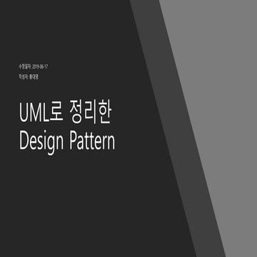 UML로 정리한 Design Pattern 2024-07-06 Korean