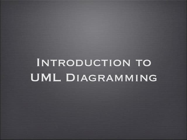 Introduction to UML