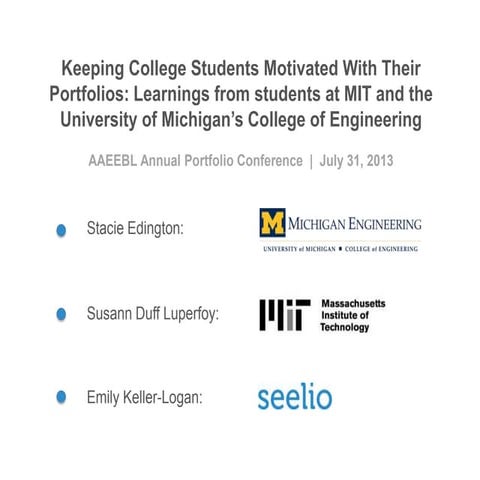 Keeping College Students Motivated With Their Portfolios