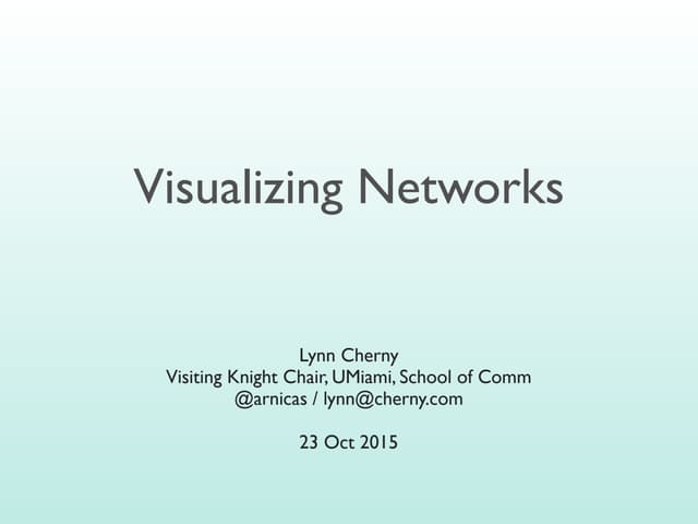 Visualizing Networks