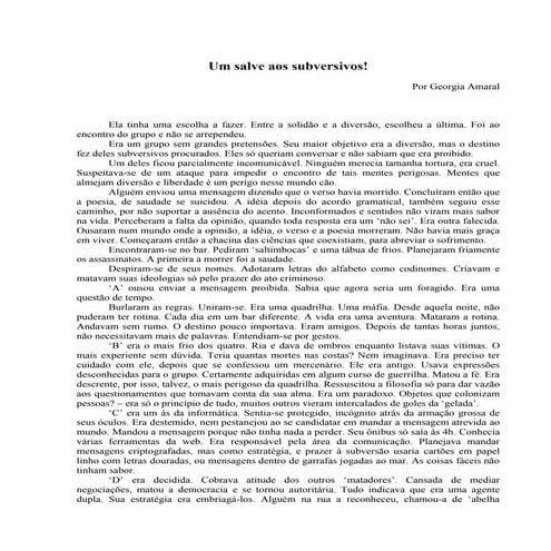 Um Salve aos Subversivos