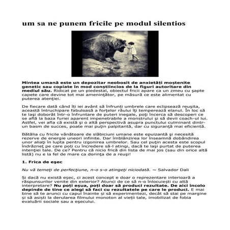 Um sa ne punem fricile pe modul silentios