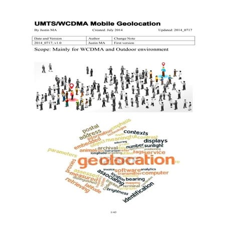 UMTS/WCDMA Mobile/UE Geolocation