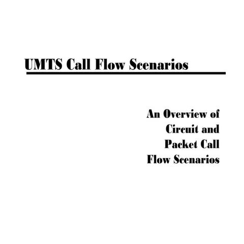 UMTS UTRAN Call Flow