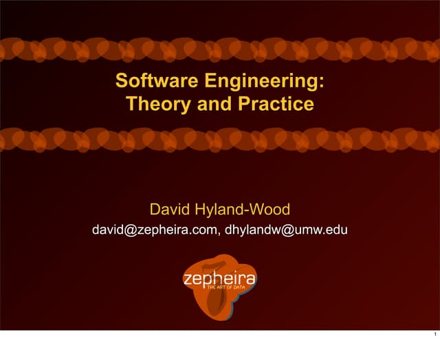 Umw Software Engineering Guest Lecture 05 Sep2007