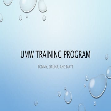 Umw training program