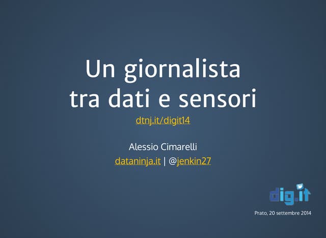 Un giornalista tra dati e sensori