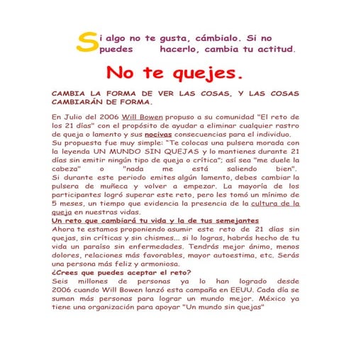 Un mundo-sin-quejas | PDF
