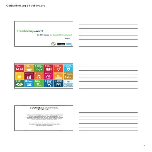 Transforming our world: the 2030 Agenda for Sustainable Development  - Part 2