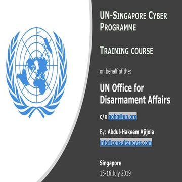 UN Singapore Cyber Programme 15 july19