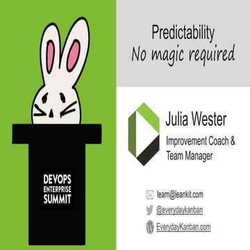 DOES SFO 2016 San Francisco - Julia Wester - Predictability: No Magic Required