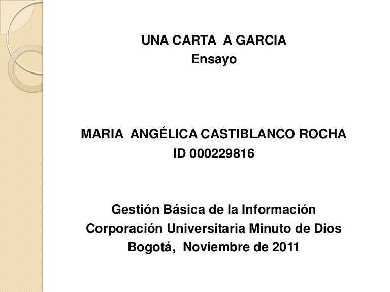Una carta a Garcia