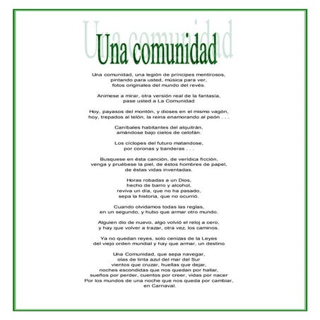 Una comunidad | DOCX