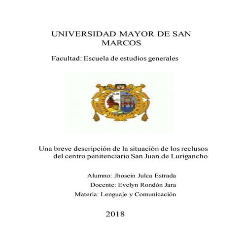 Una descripcion de los reclusos