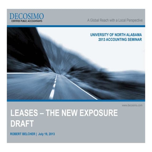 Lease Accounting - The New Exposure Draft | PDF