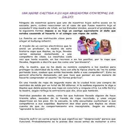 Una madre castiga a su hija abusadora con ropas de saldo