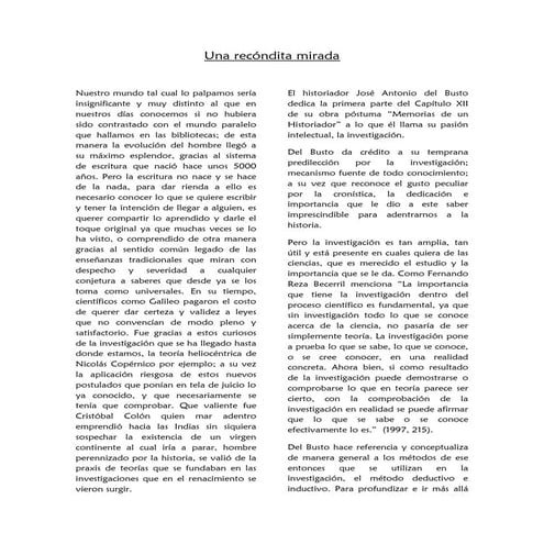 Una recóndita mirada