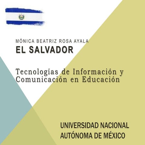 EL SALVADOR: Tecnologías de Información y Comunicación en Educación
