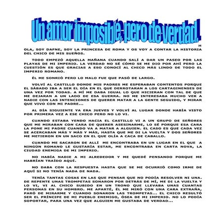 Un amor imposible, pero de verdad