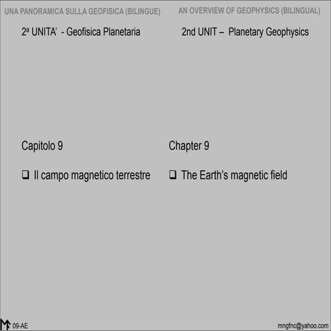 Una panoramica sulla geofisica. Capitolo 9 - An overview of geophysics. Chapt...