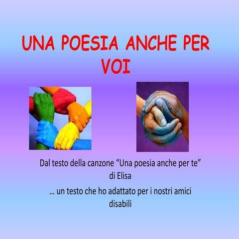 Una poesia anche per voi | PPT