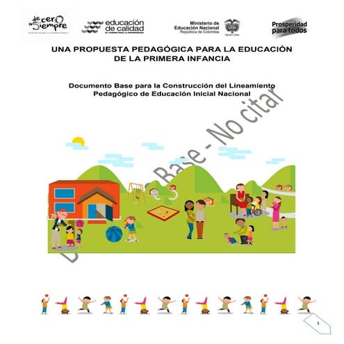 UNA PROPUESTA PEDAGÓGICA PARA LA EDUCACIÒN DE LA PRIMERA INFANCIA | PDF