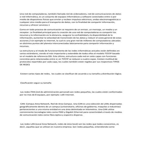 Una red de computadoras