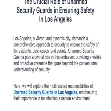 How Can Event Security Services in Los Angeles Prevent Unauthorized ...