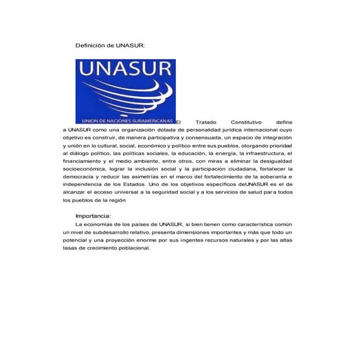 Unasur | DOCX