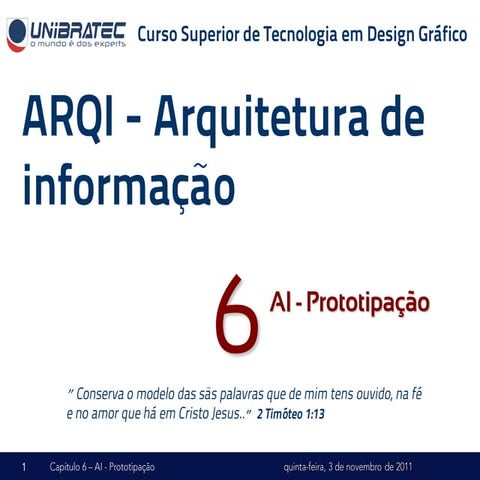 Unb   2011.2 - arqi - 06 - ai - prototipação