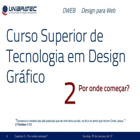 Unb   2012.1 - dweb - 02 - por onde começar