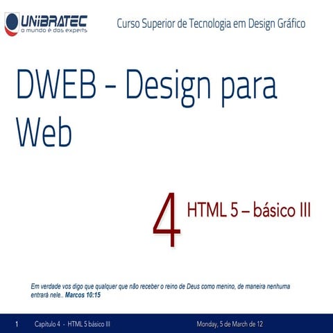 Unb   2012.1 - dweb - 04 - html5 básico - parte iii