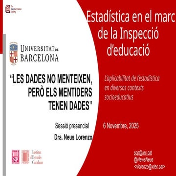 Estadística en el marc de la Inspecció d'educació