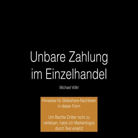 Unbare Zahlung im Einzelhandel