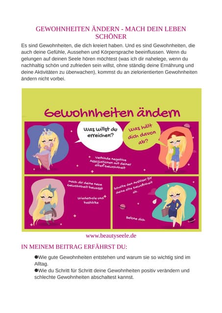 Gewohnheiten ändern