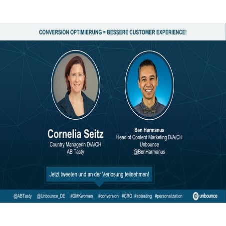 DMKwomen 2017 Conversion Optimierung: Mit A/B Tests und Personalisierung zu e...