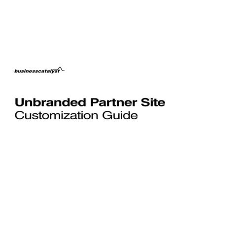 Unbranded partner-site-customization-guide