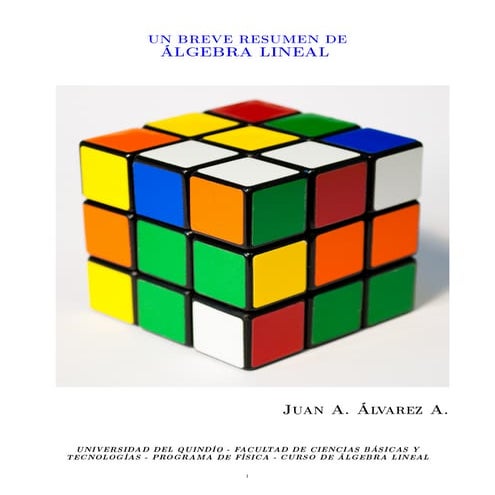 Un breve resumen de álgebra lineal - Juan Álvarez (incompleto)