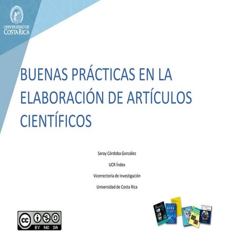 Buenas prácticas en la elaboración de artículos científicos