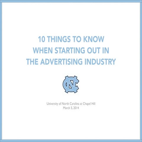 10 Tips for Starting Out In the Advertising Industry